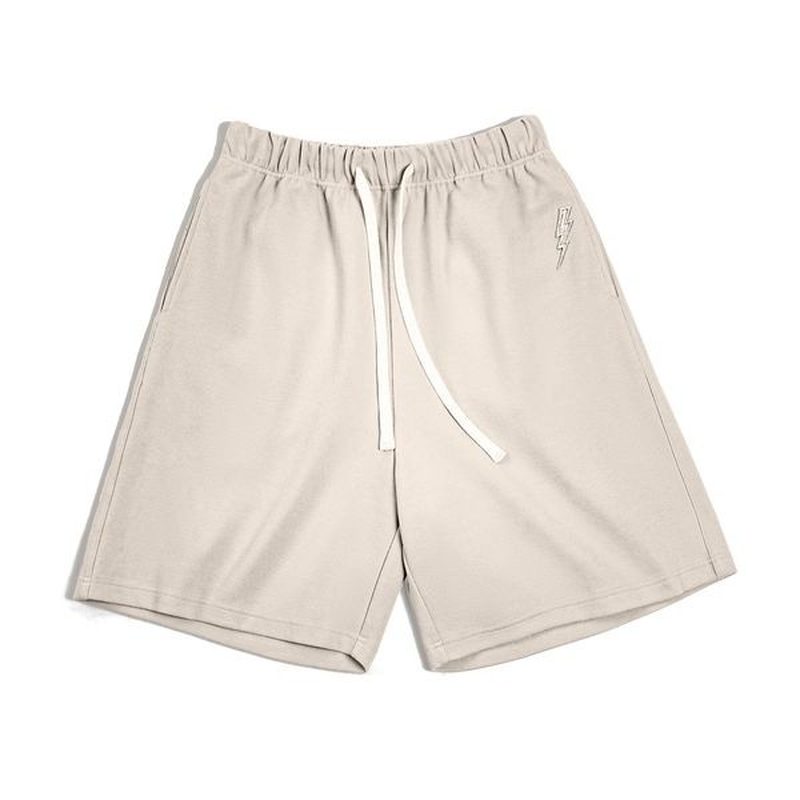 重磅针织中短裤 直筒宽松